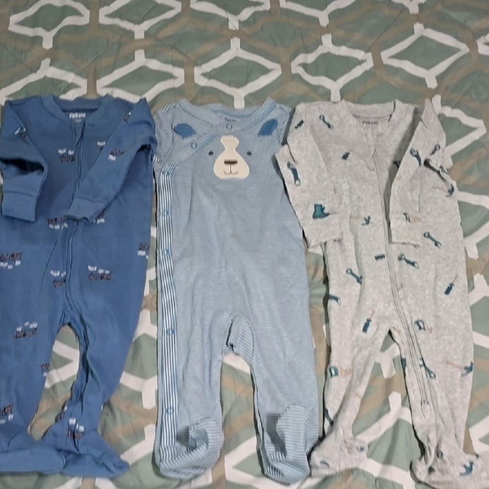 Blue and Gray Kids One Piece Set